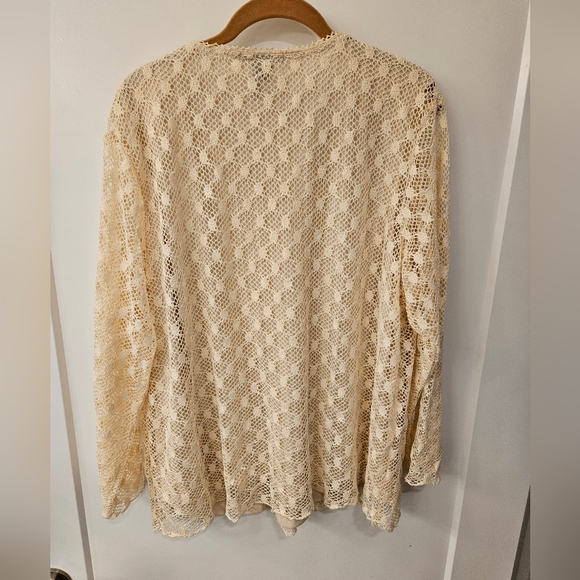 NWOT - Crocheted "For Joseph" Off White Top - Size 1X - Picture 4 of 9